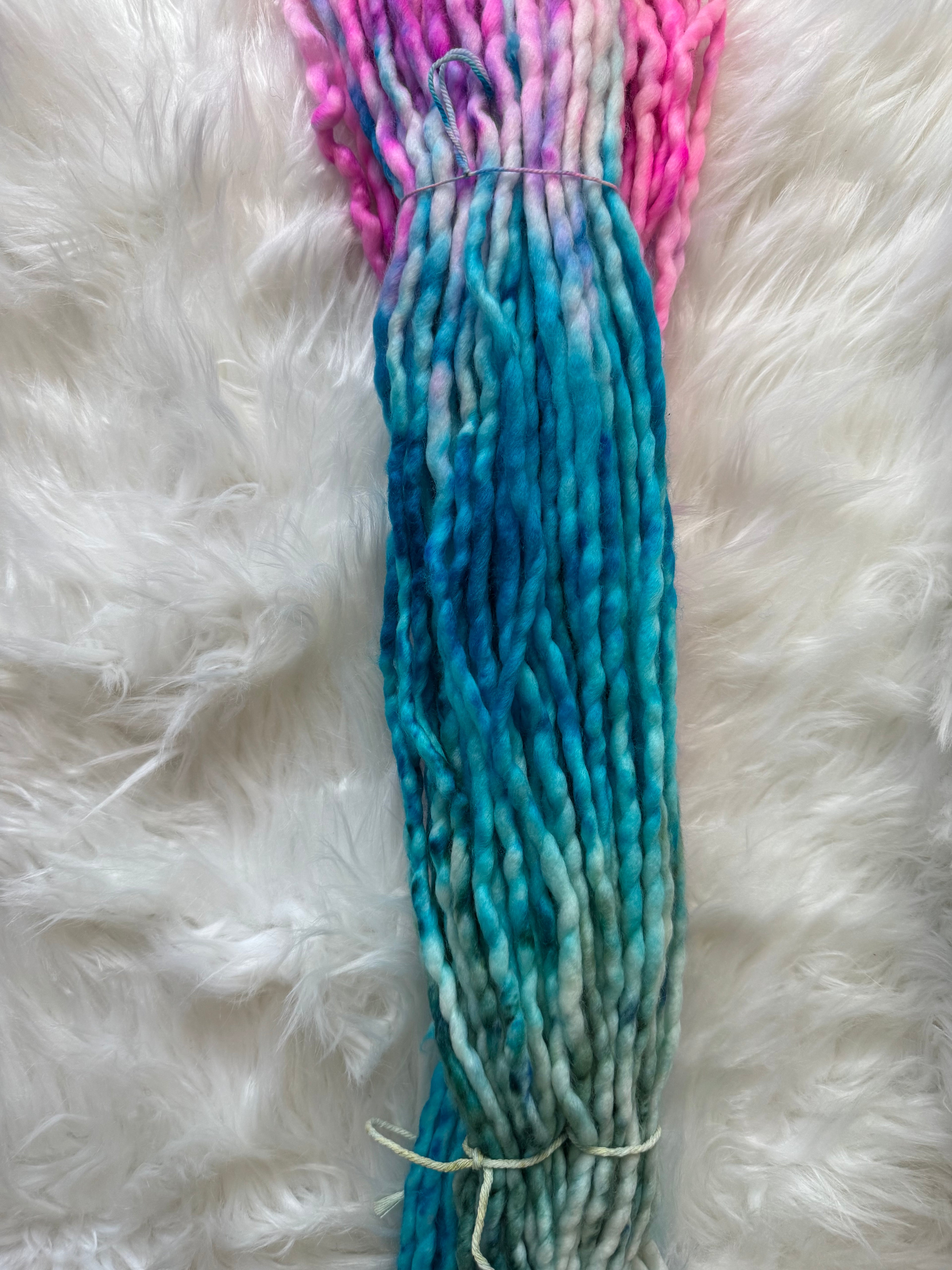 Super Bulky-SW Merino/Nylon- Electric Tide- OOAK
