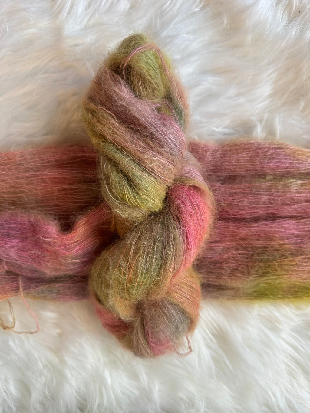 Lace/Mohair- Pressed Petals