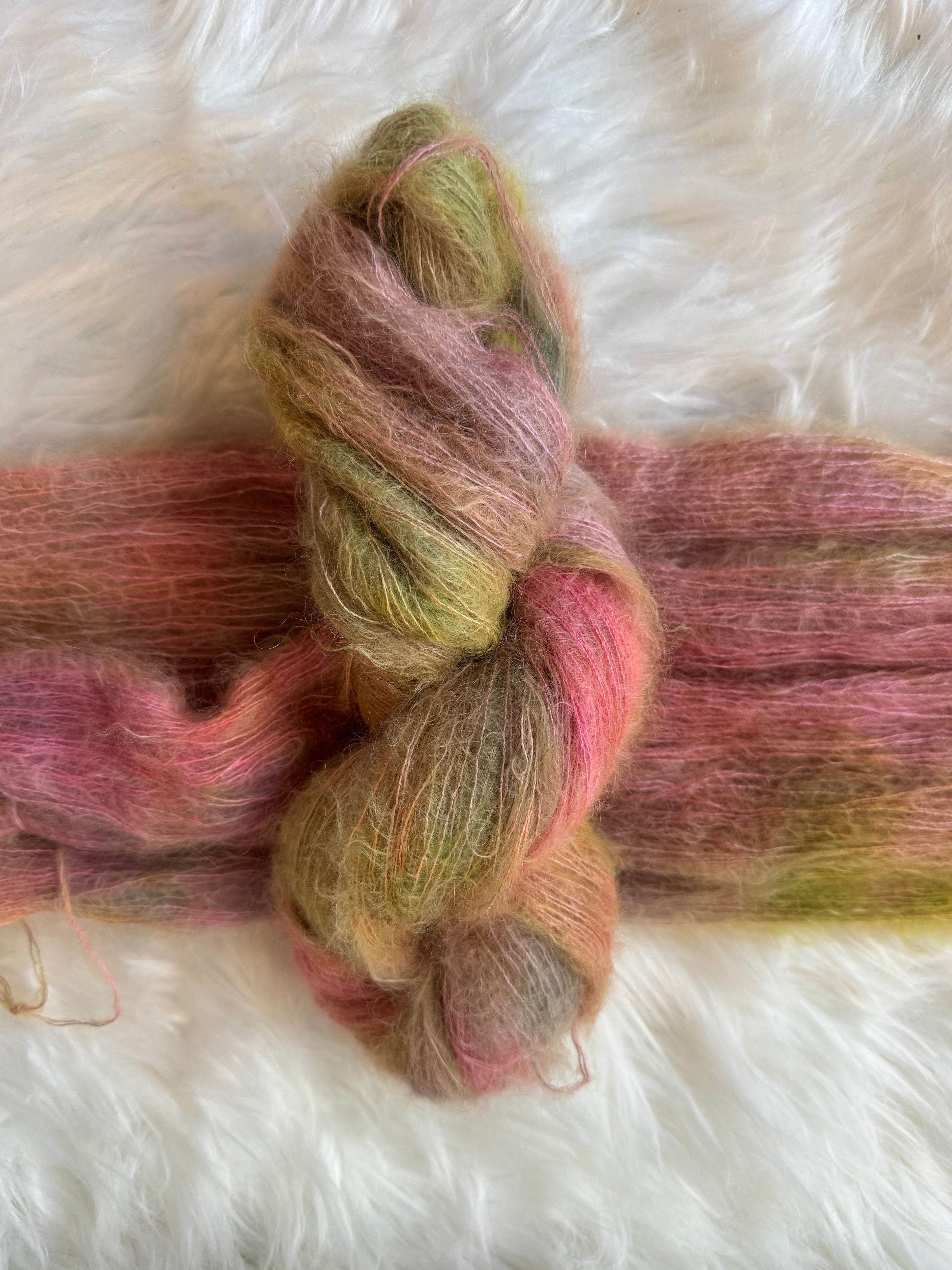 Lace/Mohair- Pressed Petals
