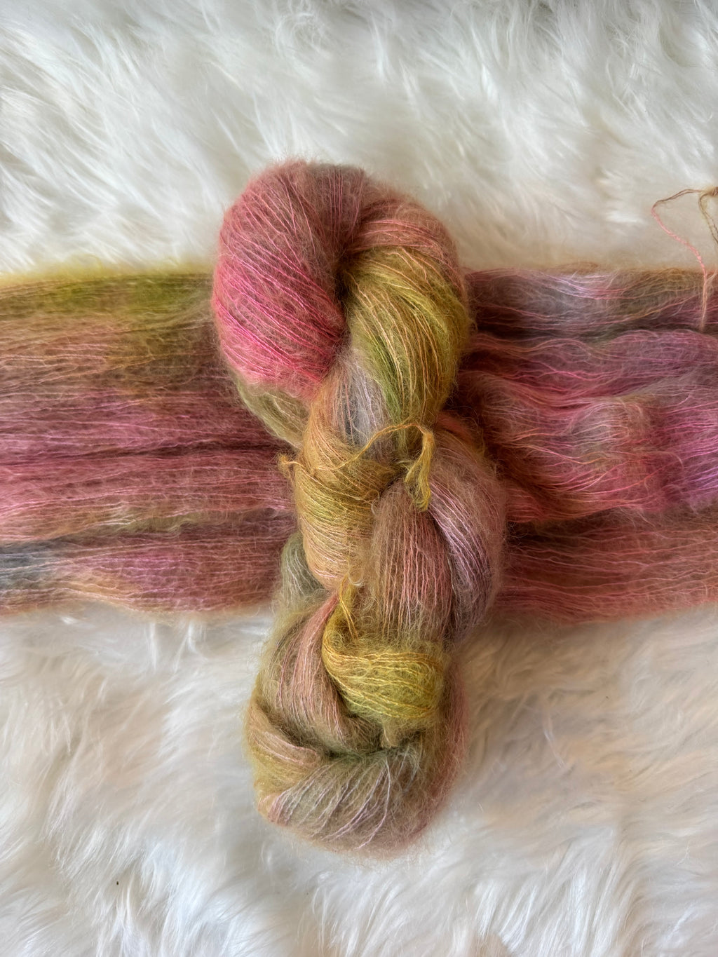 Lace/Mohair- Pressed Petals