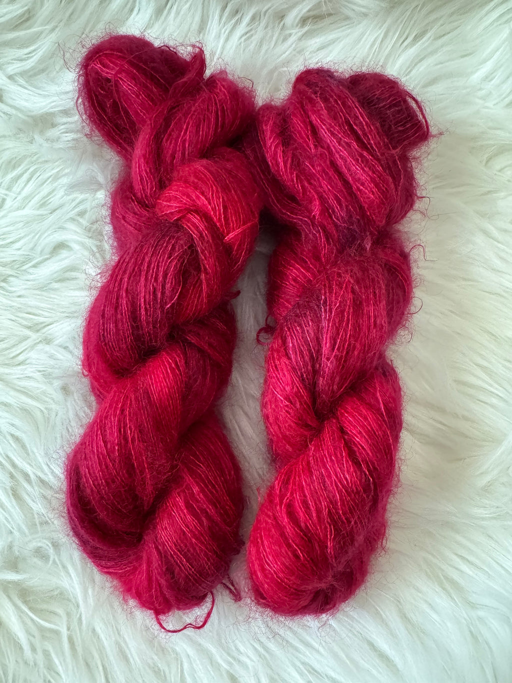 Mohair/Lace- Moonlit Garnet