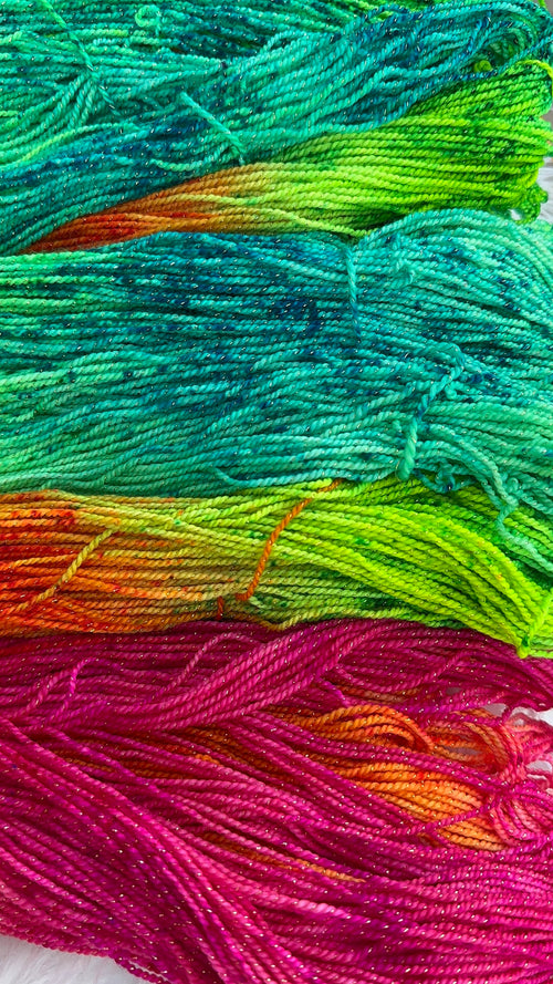 Fingerick/Sock/Sparkle- Moonlit Tropics