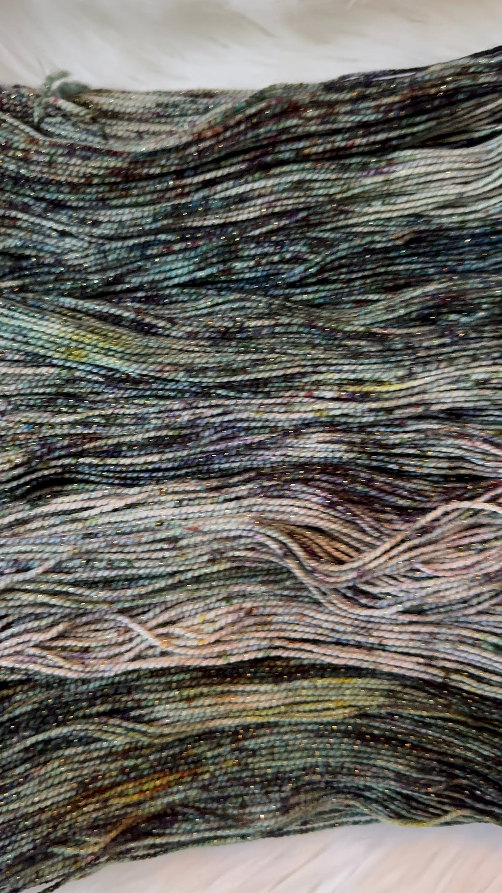 Fingering/Sock/Gold Sparkle- Veiled Moon