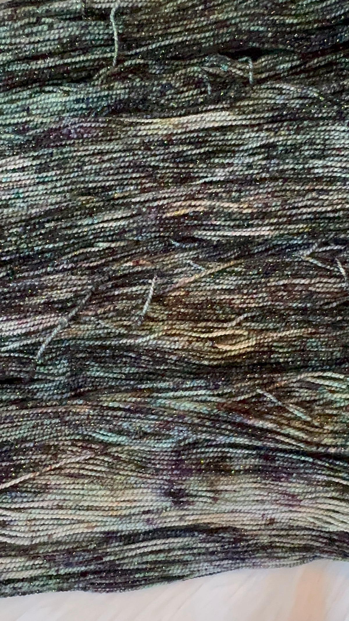 Fingering/Sock/Gold Sparkle- Veiled Moon